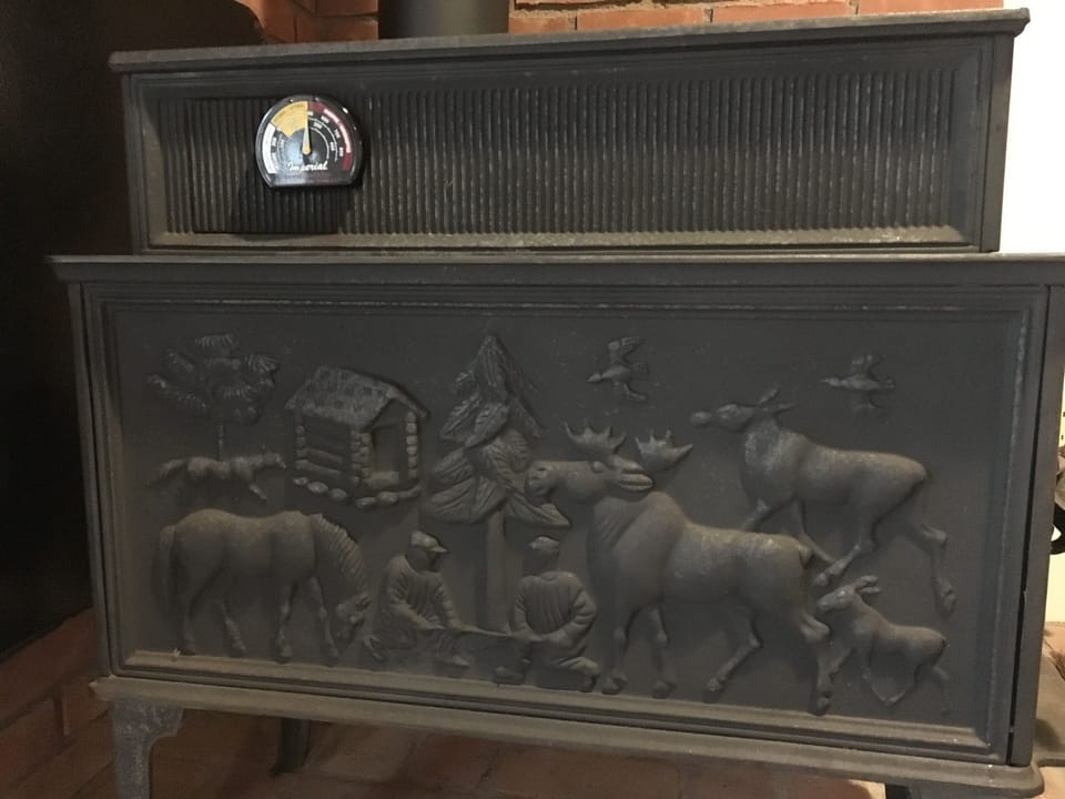 lower level wood stove