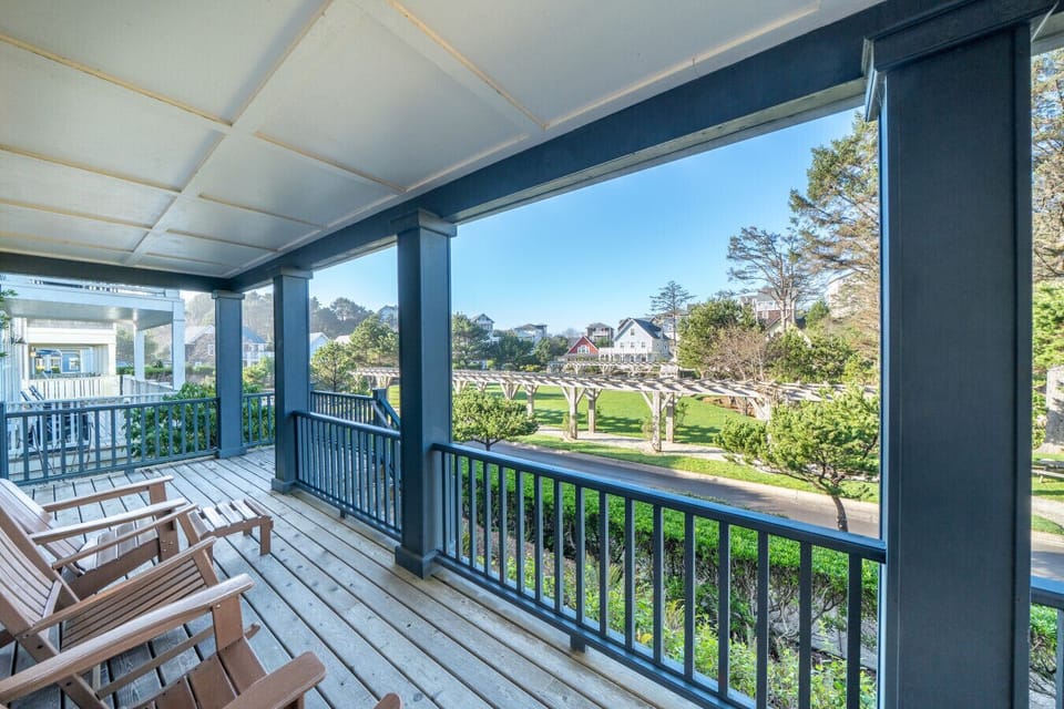 Front porch views of the park. Perfect for morning coffee while the kids play.