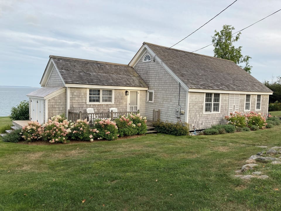 western facing side of cottage