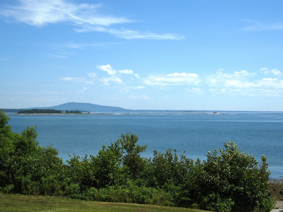 View from the deck looking east towards Mount Desert Island