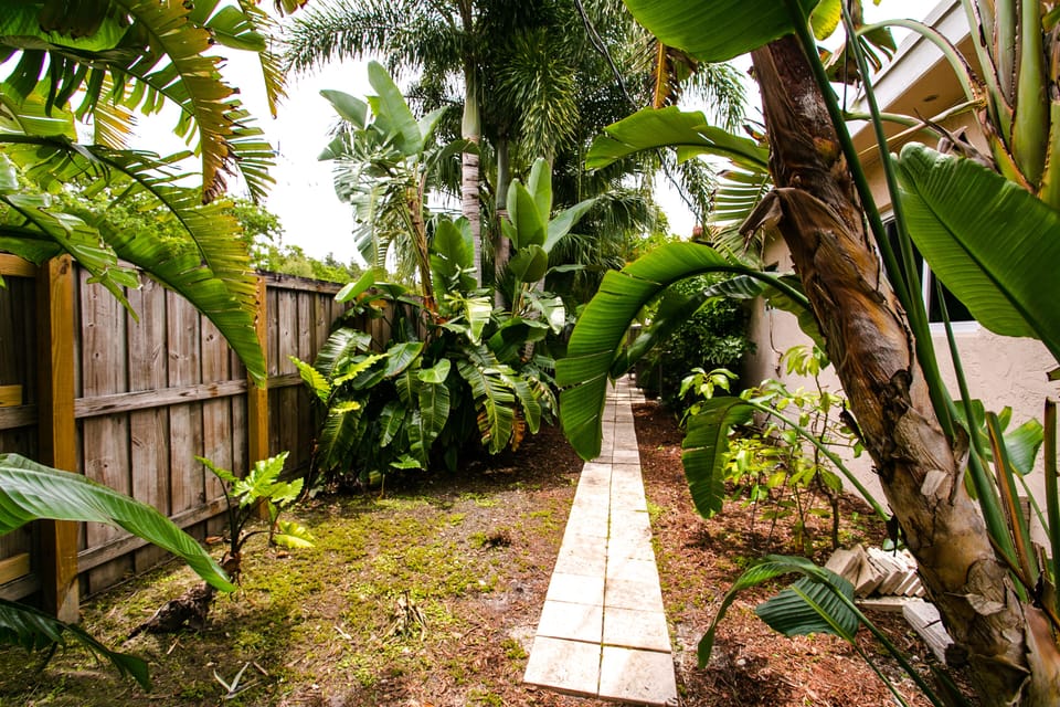 Paved walkway to the Hot Tub