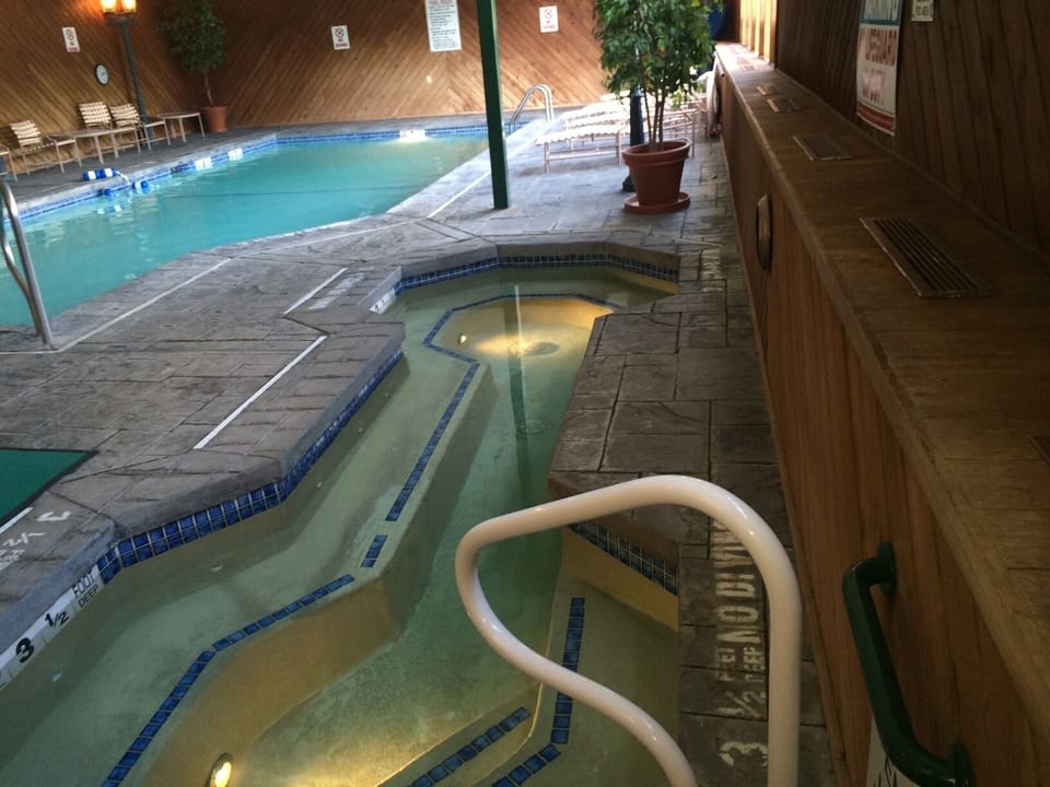 Indoor pool and hot tub