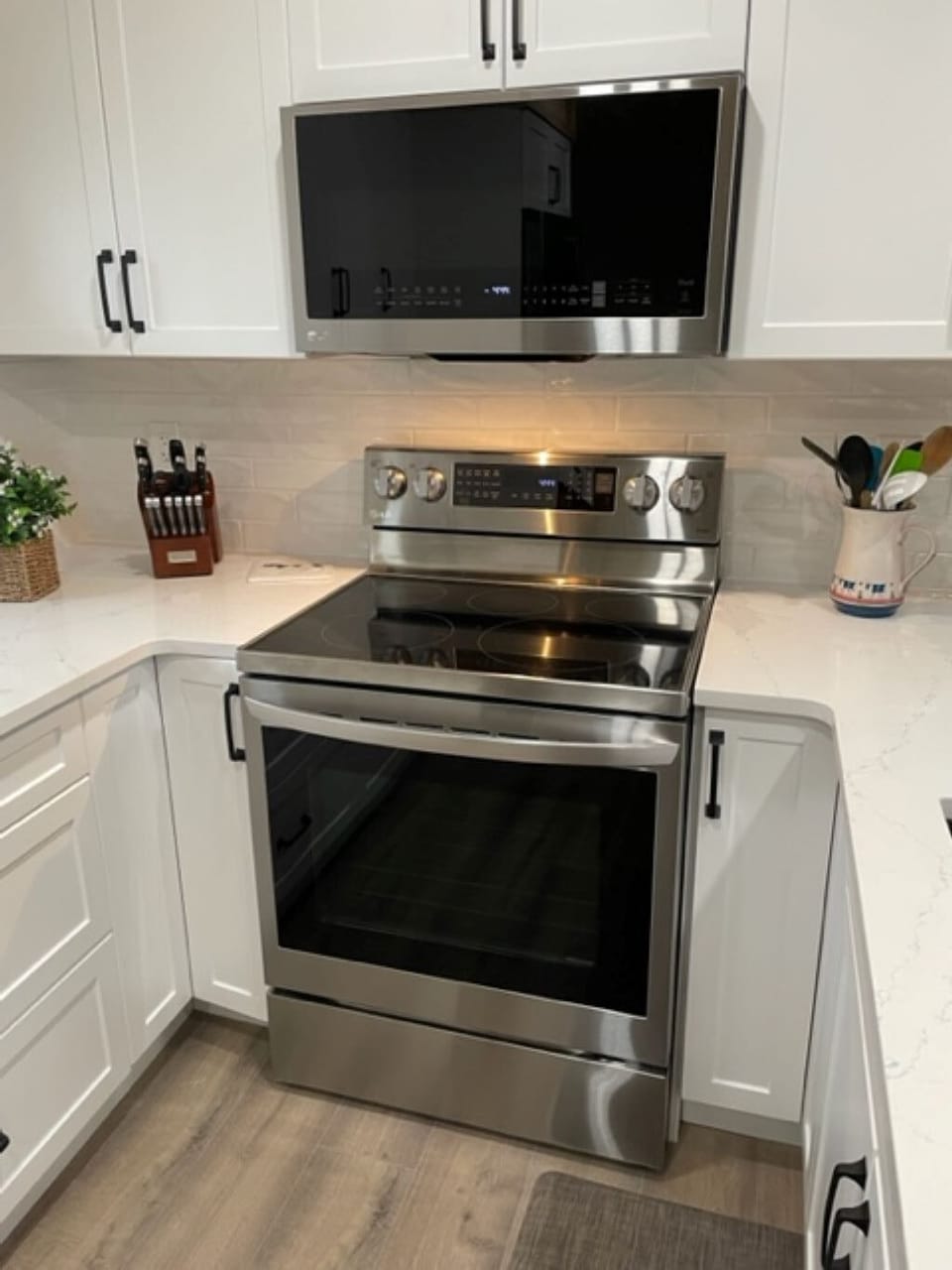 Over the range to warm up your coffee, leftovers or cook your meals