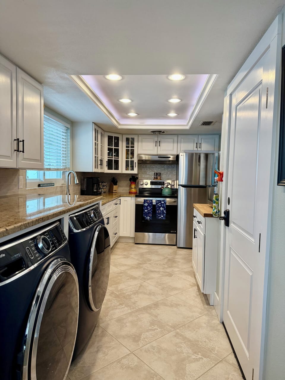 The kitchen is fully equipped with all of your cooking  needs.