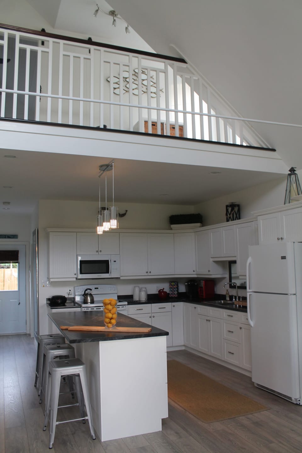 open kitchen with all new appliances including w/d