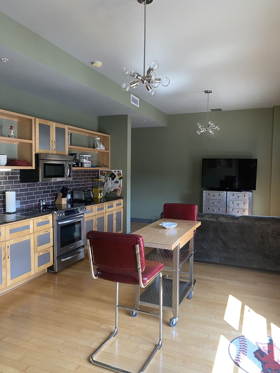 Kitchen/dining area.  Living room.