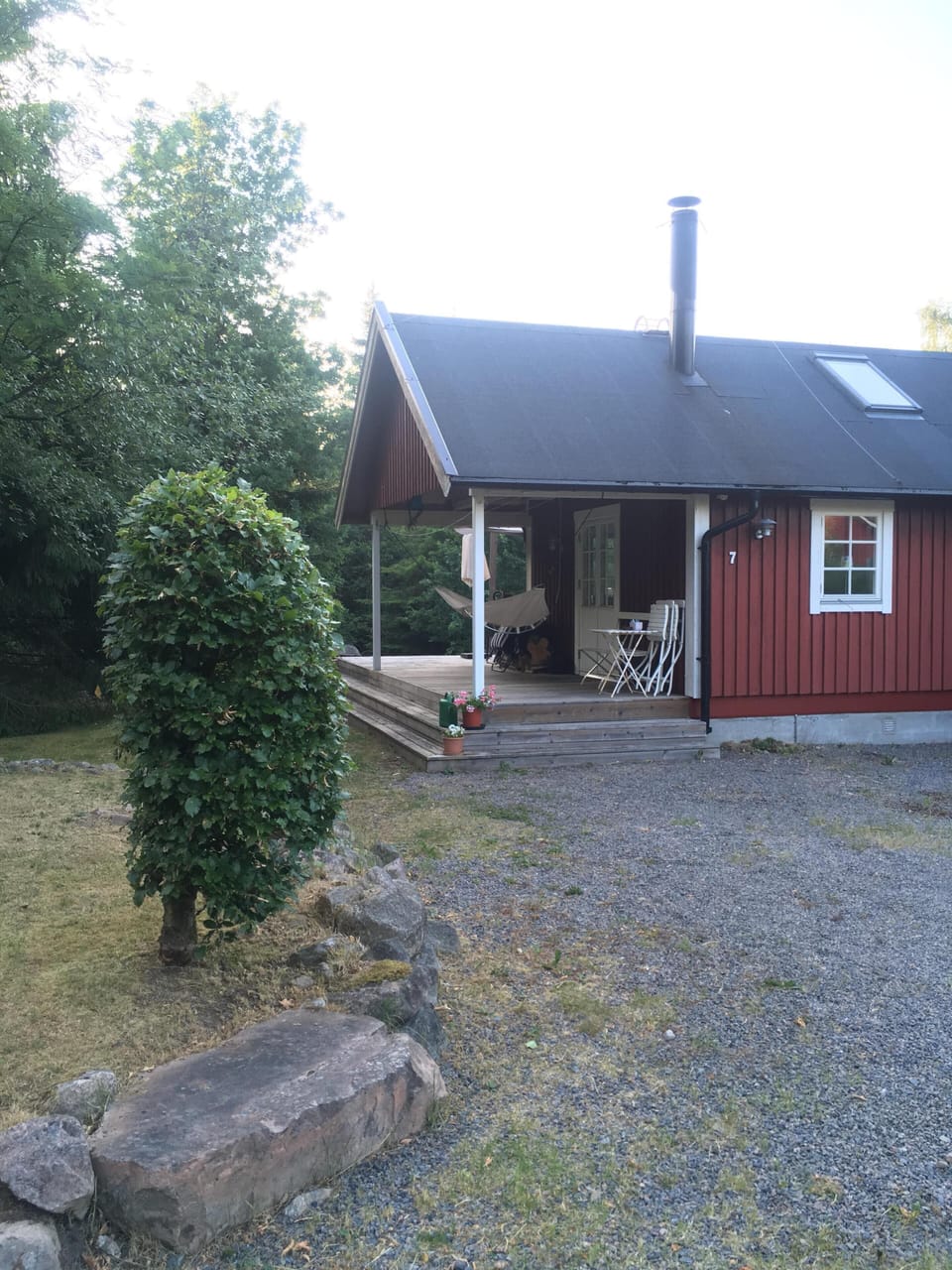 Porch area fits two hammocks, you will find in seperate room on open terasse