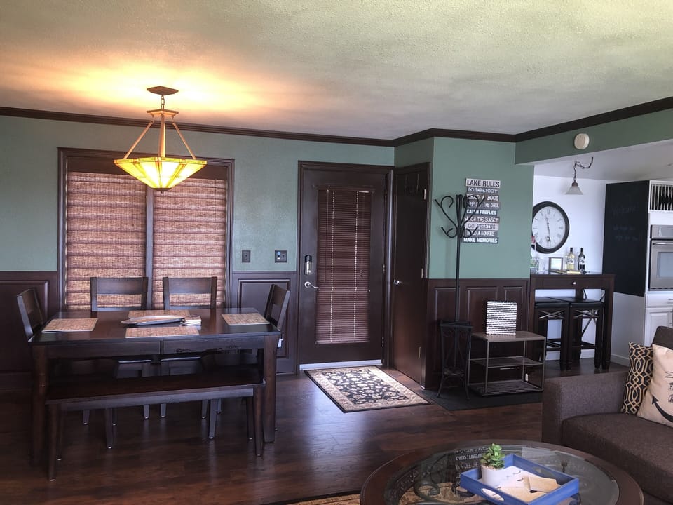 Main entrance into house leading into family room/dining area