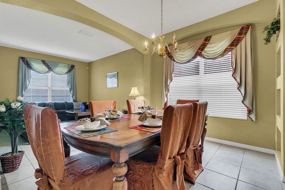 dining room and living room