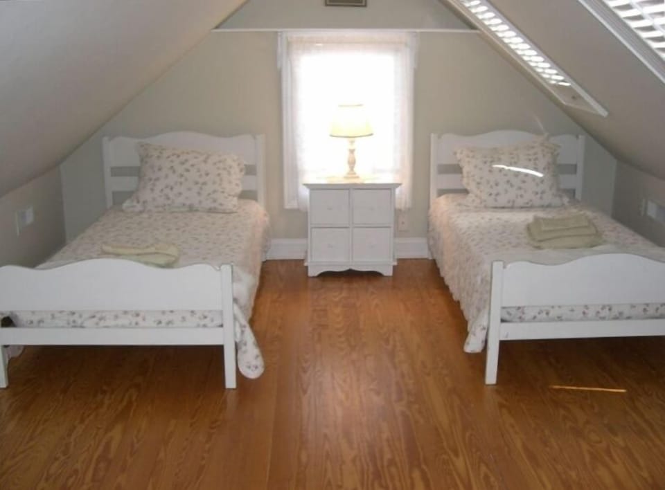 Adorable attic bedroom--perfect for 2 children or 2 adults
