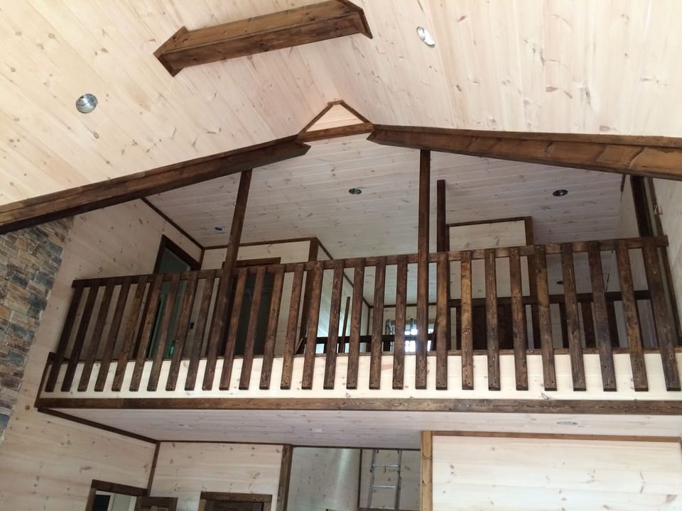 Beautifully stained tongue and groove throughout the main level.