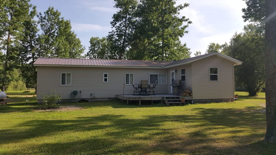 Large deck to enjoy the outdoors or for dining