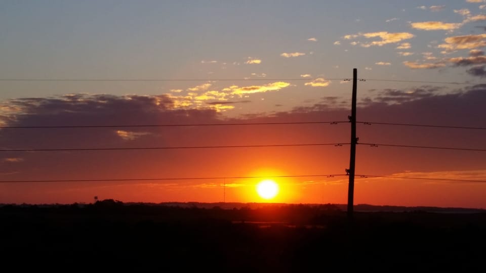 Sunset from the crow's nest. 