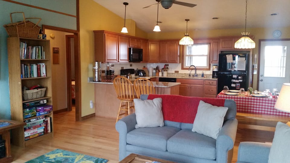 Kitchen and living