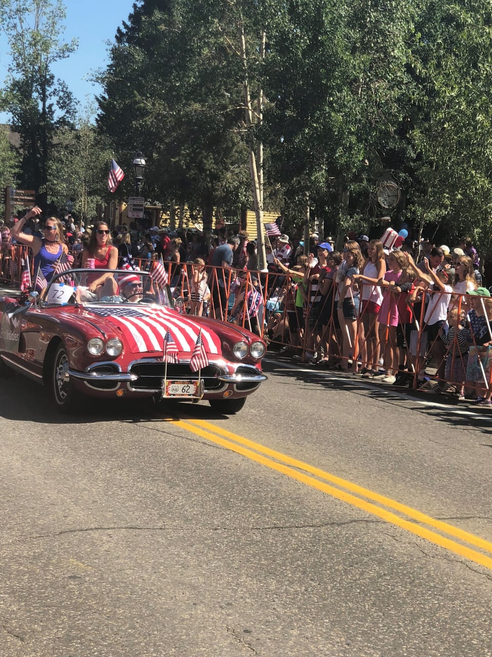 Fun festivities for Fourth July they always have a parade and laser light show