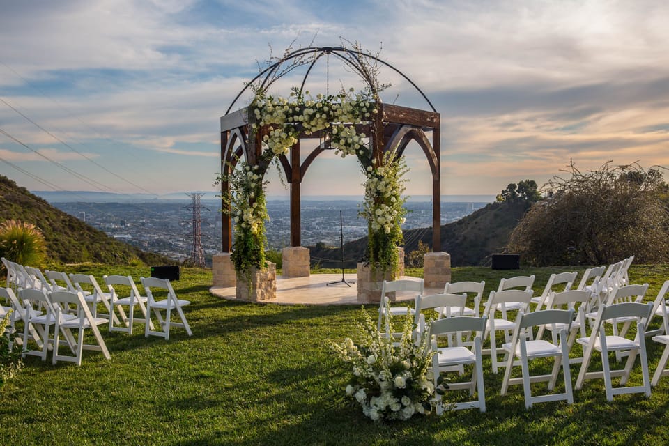 Outdoor banquet area