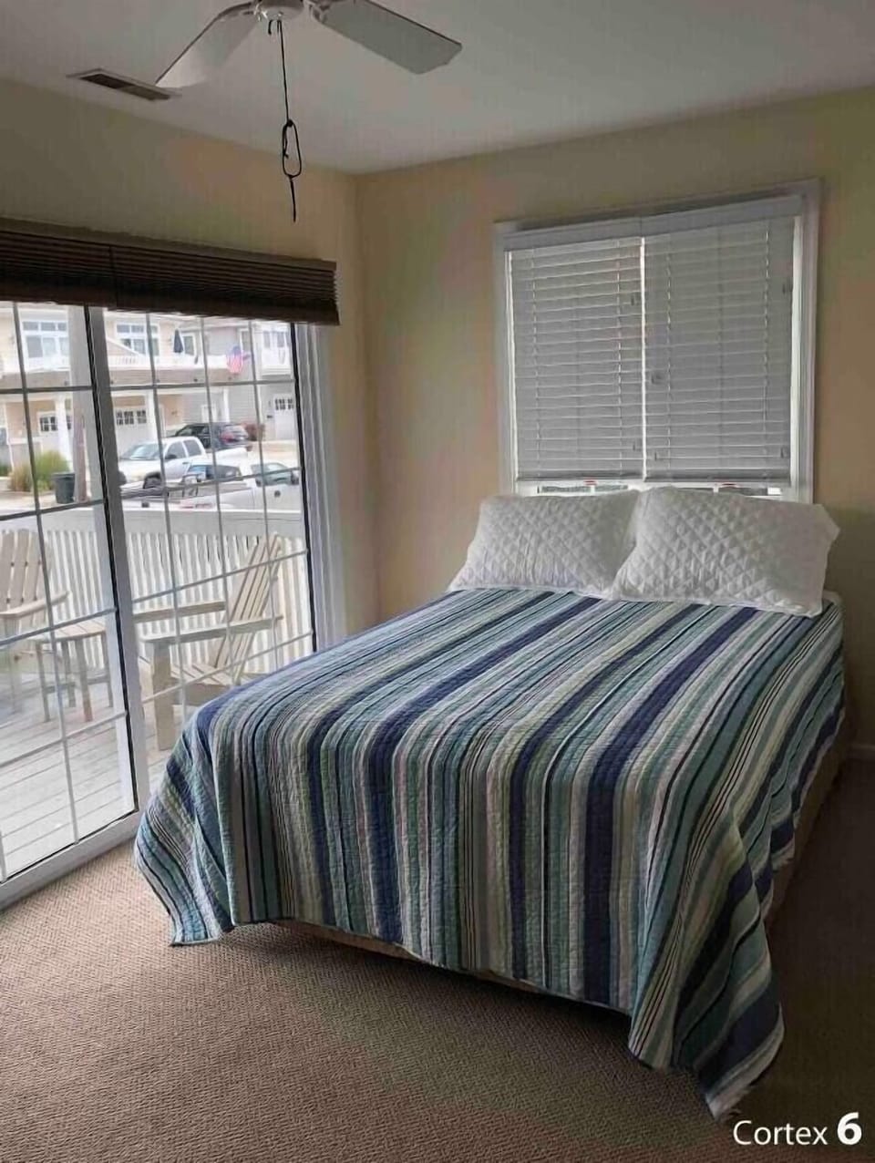 Front bdrm downstairs w patio attached (queen)