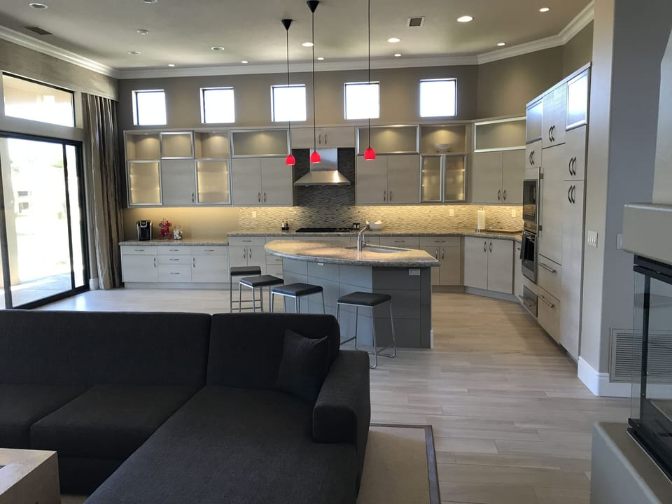 Fully equipped kitchen with state of the art appliances and  breakfast bar