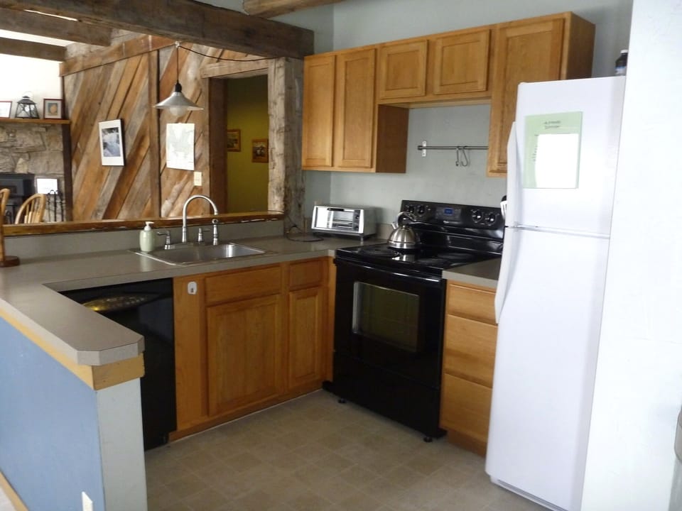 The Upstairs kitchen. Very well equipped and ready to be used