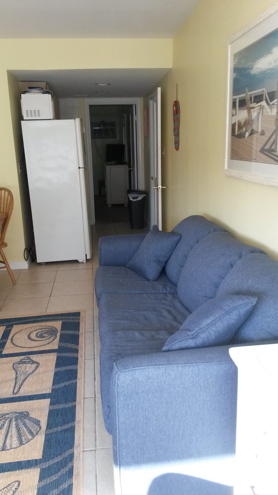 Living room with queen sofa bed