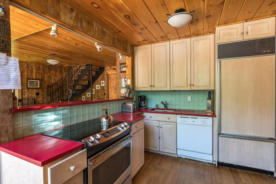 red silstone countertop