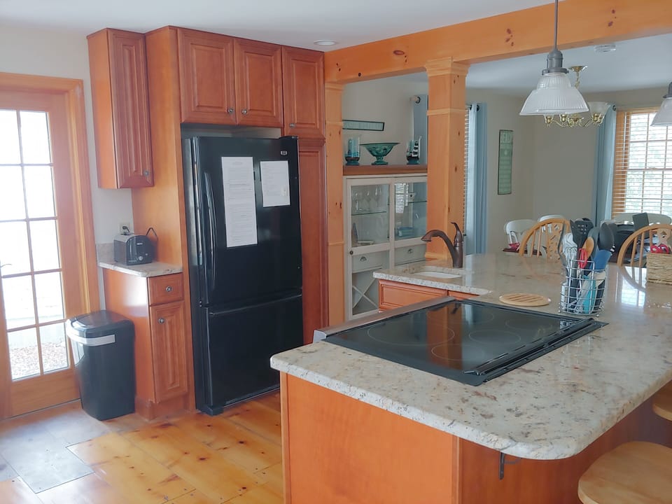 Kitchen looking into dining room