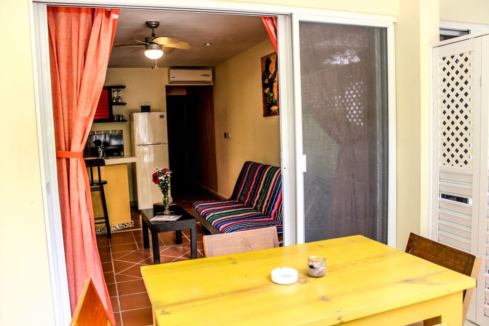Private terrace has an interesting feature: can be opened if you have friend 