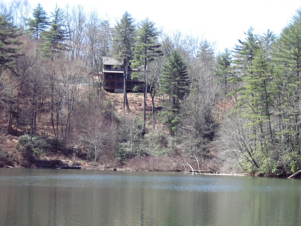 View of the home from the lake.