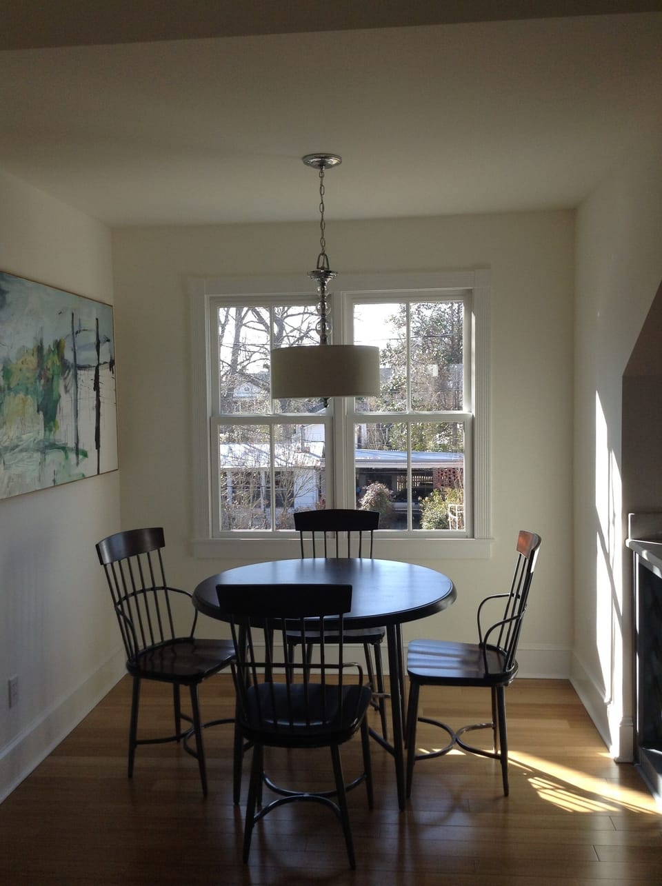 Another view of dining area.  Cozy and full of natural light.