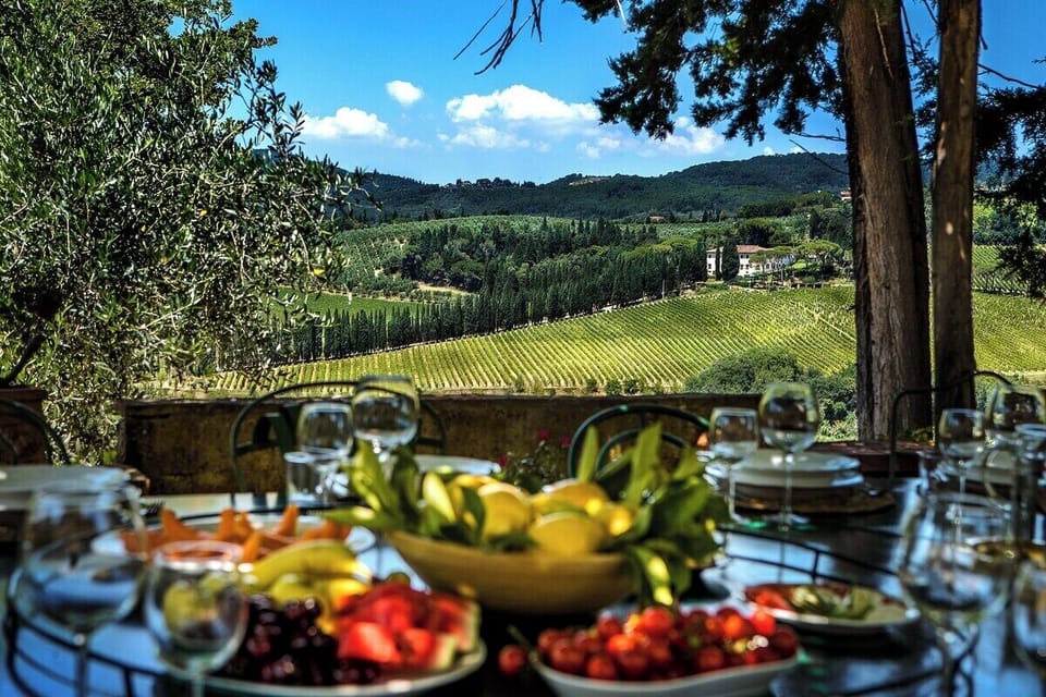 Detail of the stunning view from the main Villa's outdoors dining area..