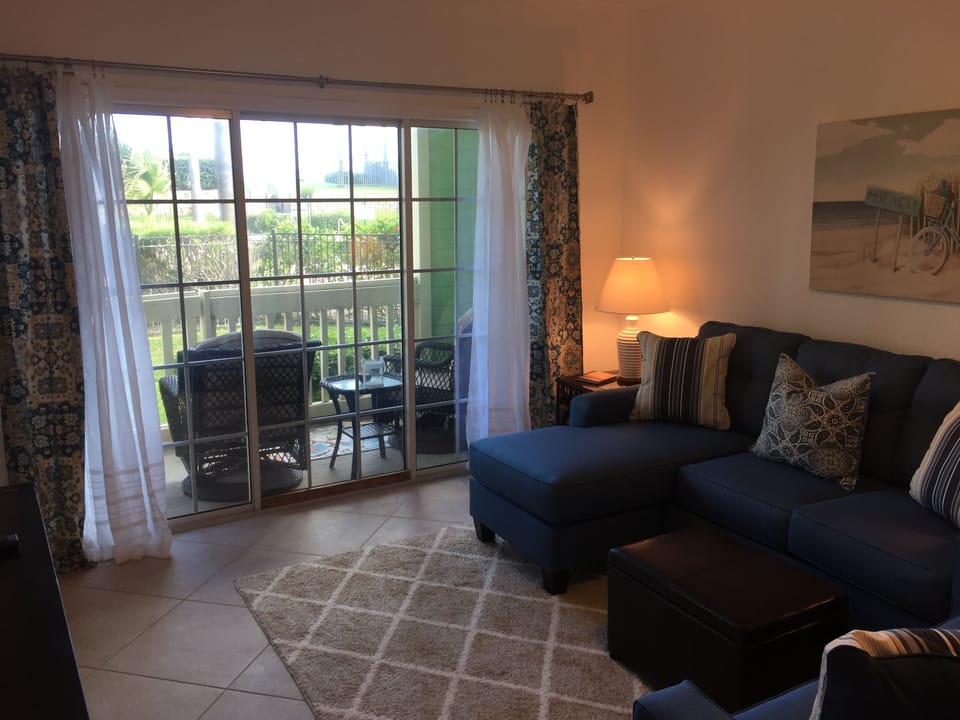Living room view of patio