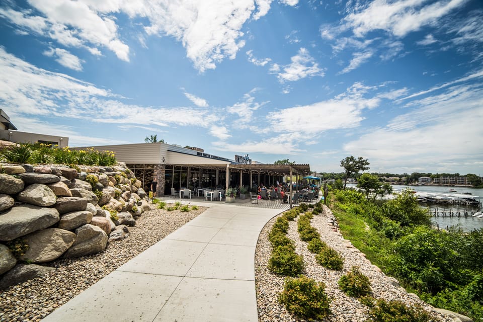 Waterfront restaurants area