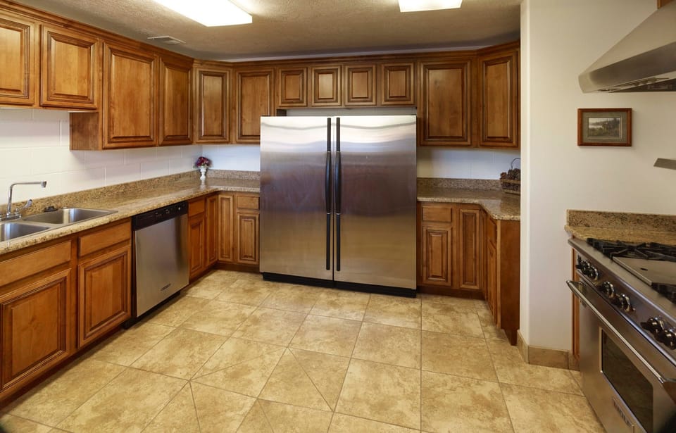 Kitchen in Pavilion, 
Available for group gatherings in pool area/fire pit