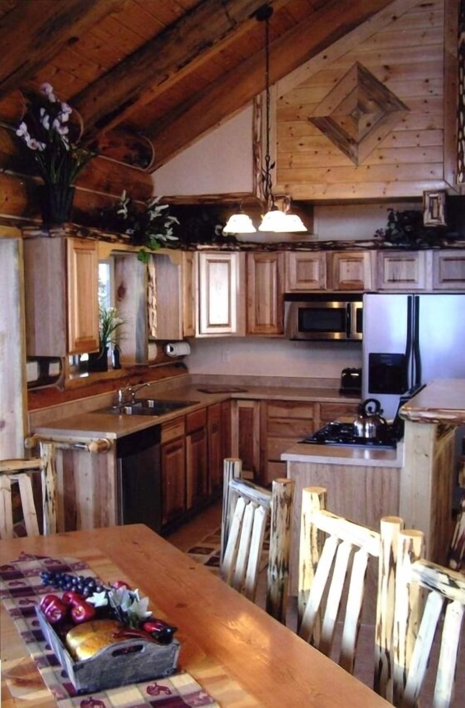One of three full sized, fully furnished kitchens