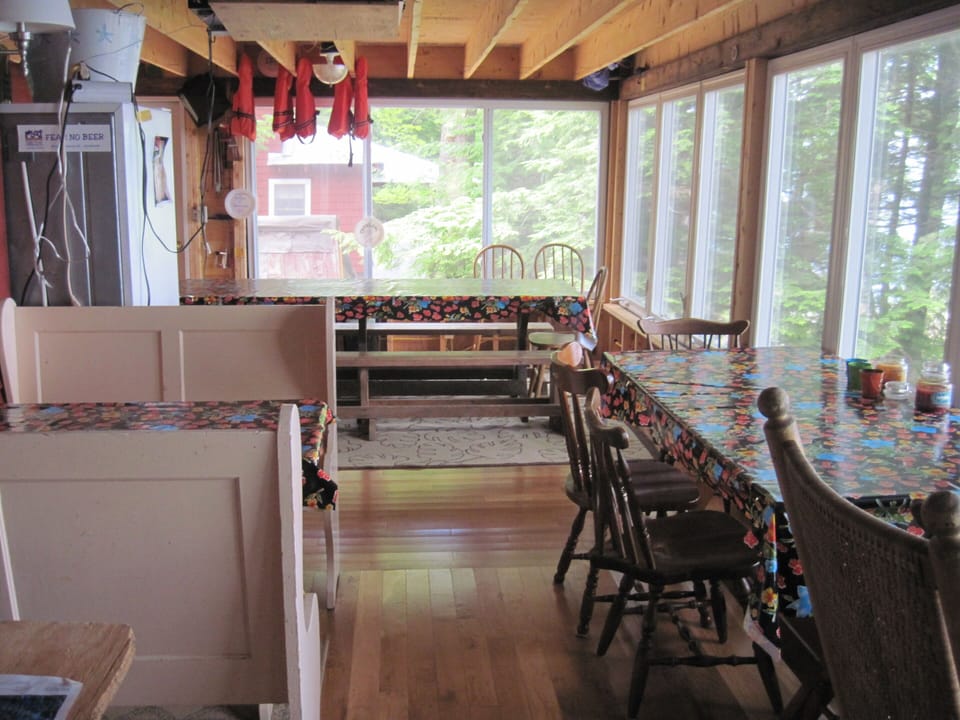 North end of pond-side porch