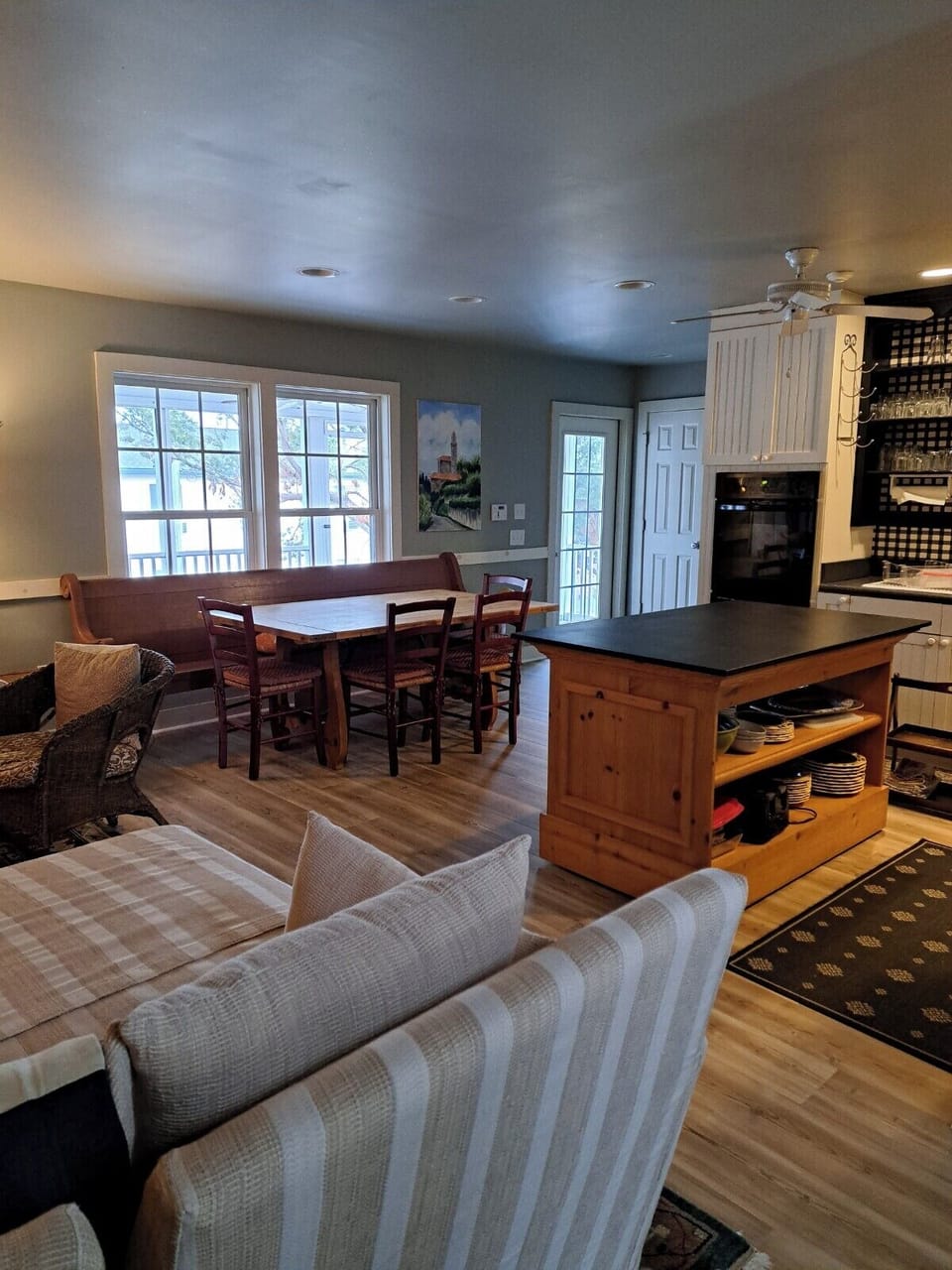 Living room to kitchen & eat-in area
