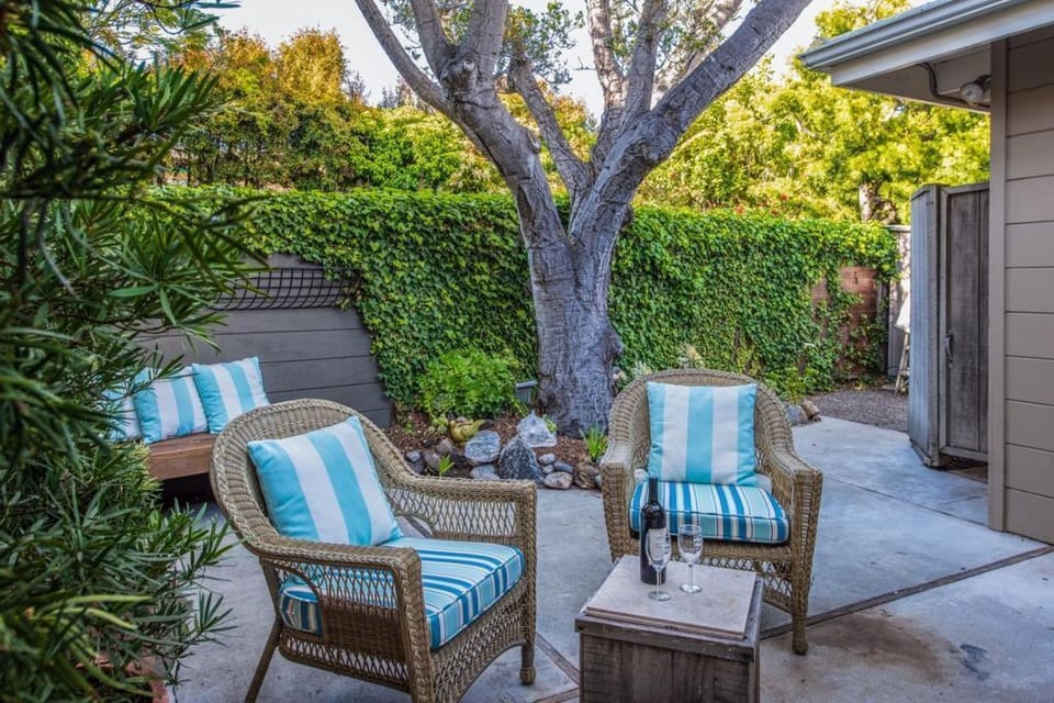Enclosed courtyard patio
