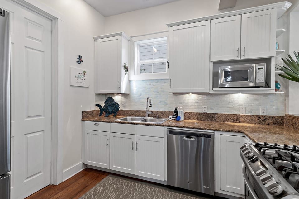 Kitchen with stainless appliances and everything you need