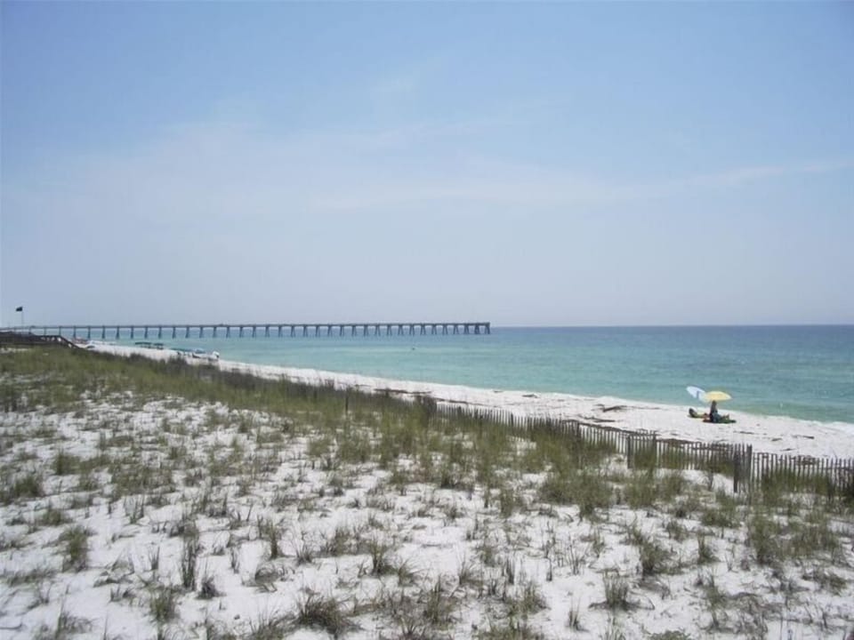 Easy access to newly constructed fishing pier. Public beach or private beach