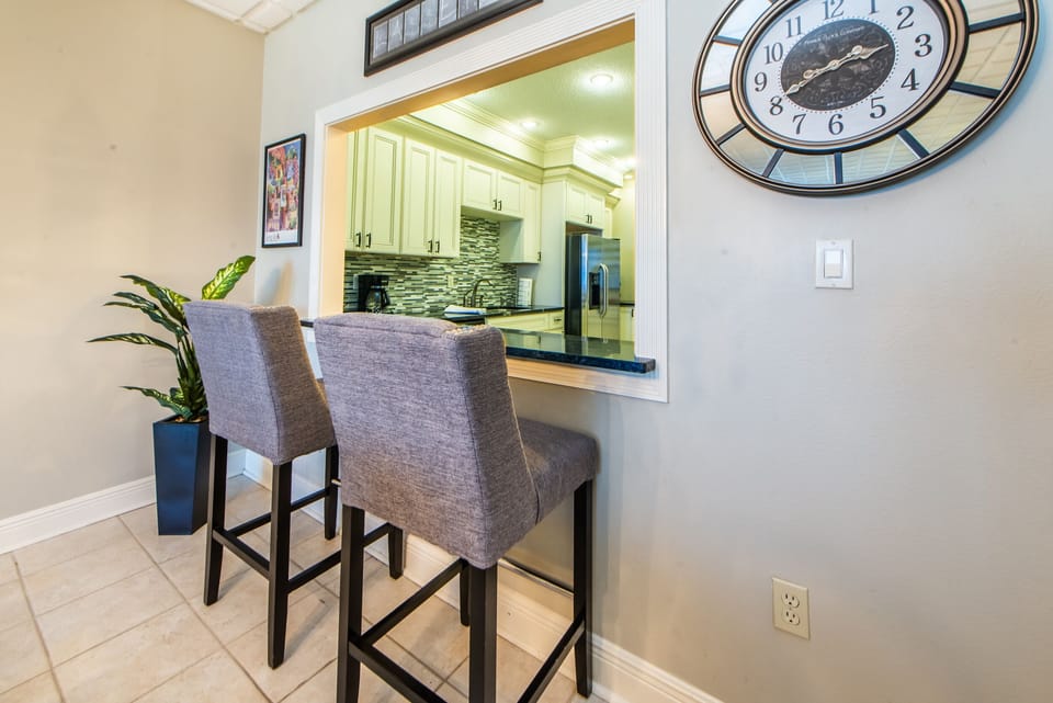 Kitchen bar with stools