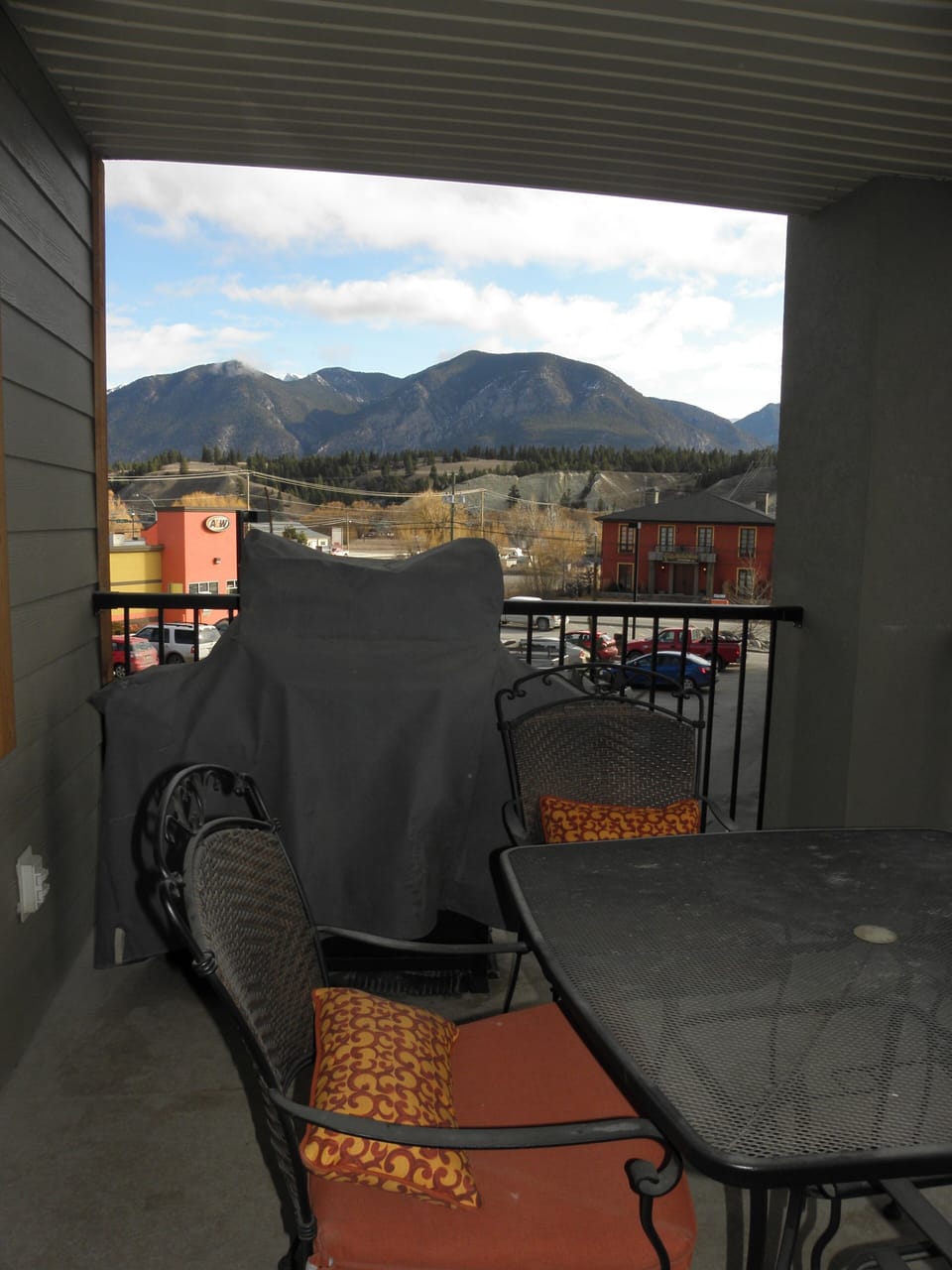Barbecue area with view from patio