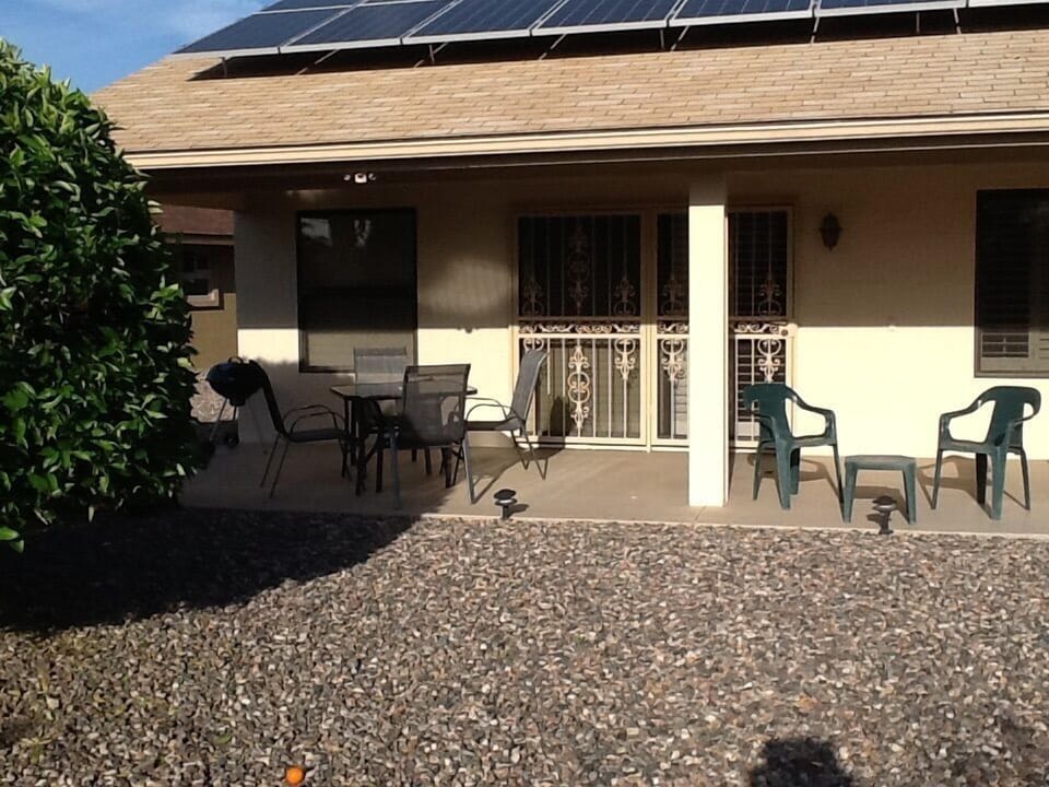 Rear patio
