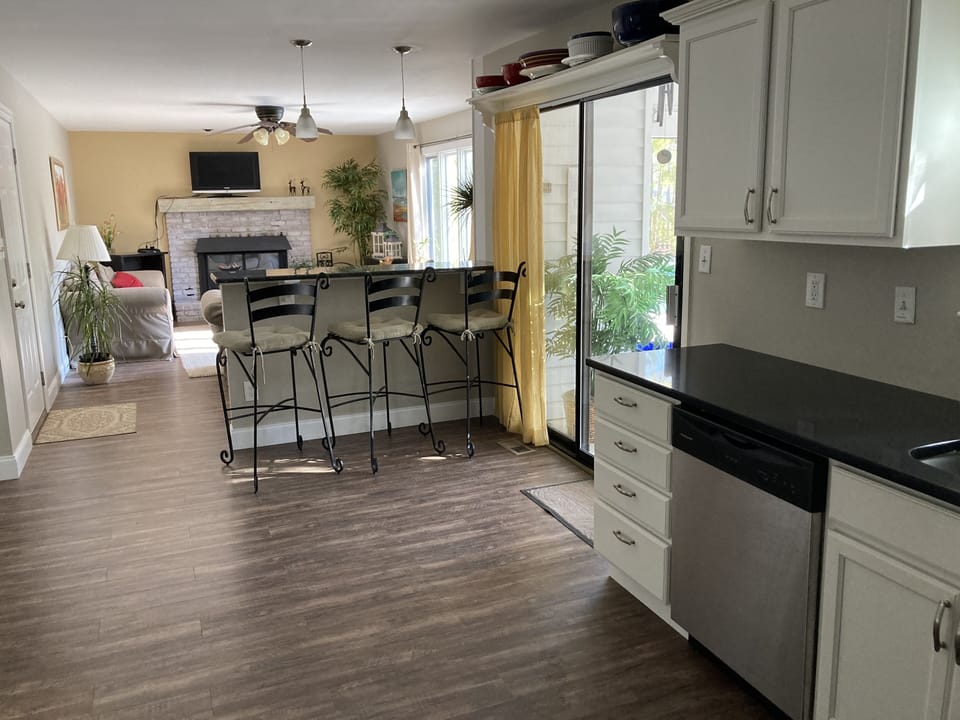 From kitchen through to family room