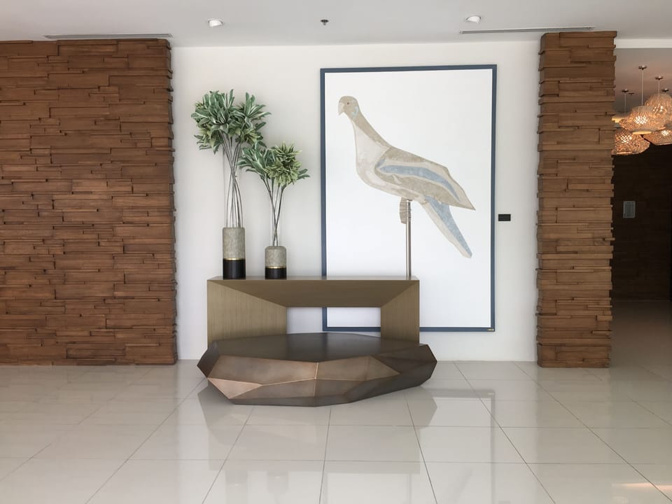 Condominium lobby.