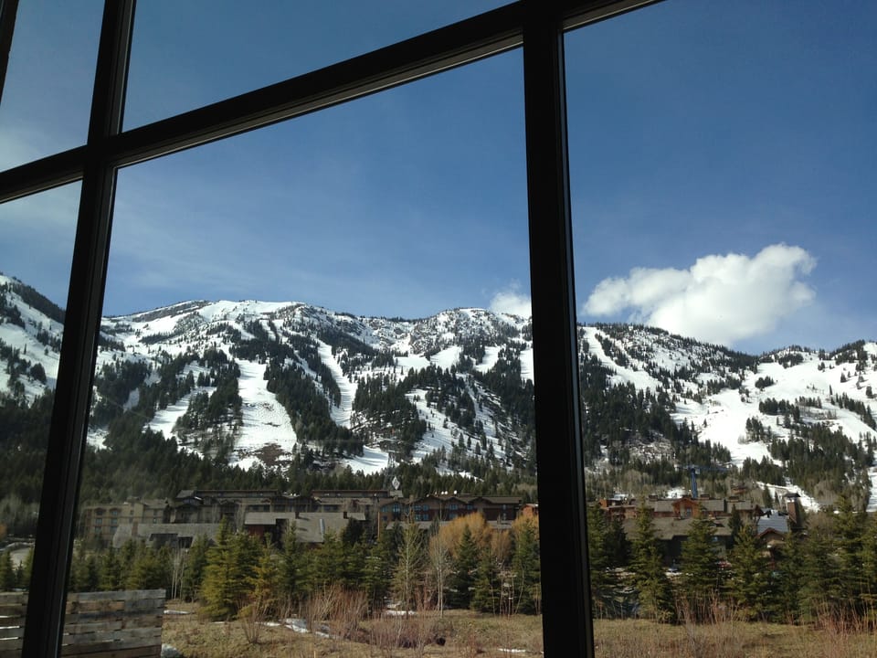 Mountain views from the living room