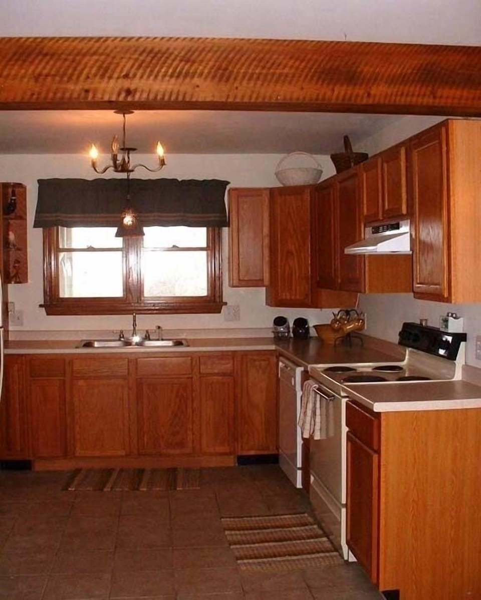 This shows a little bit of the kitchen
