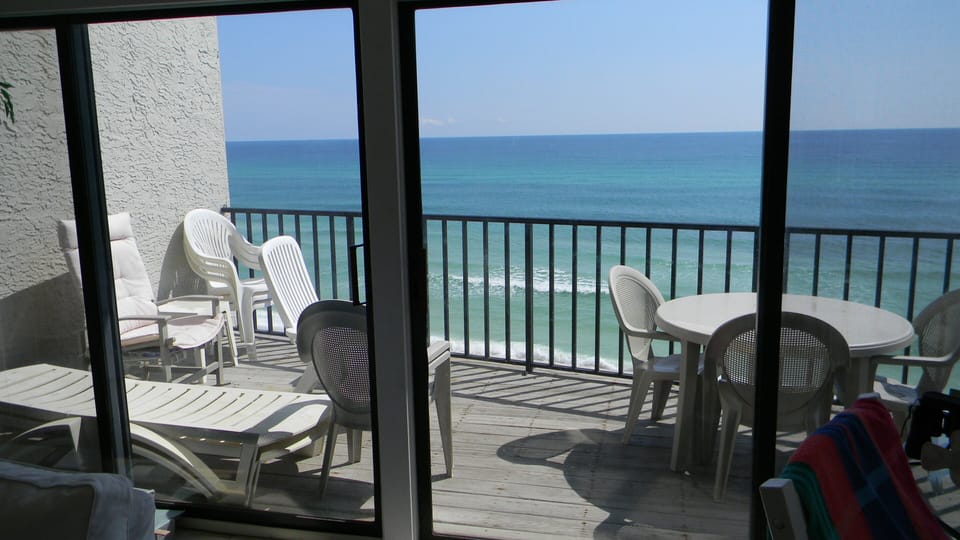 Deck from inside unit.