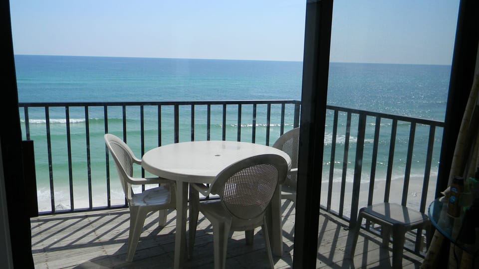 Deck view from inside unit