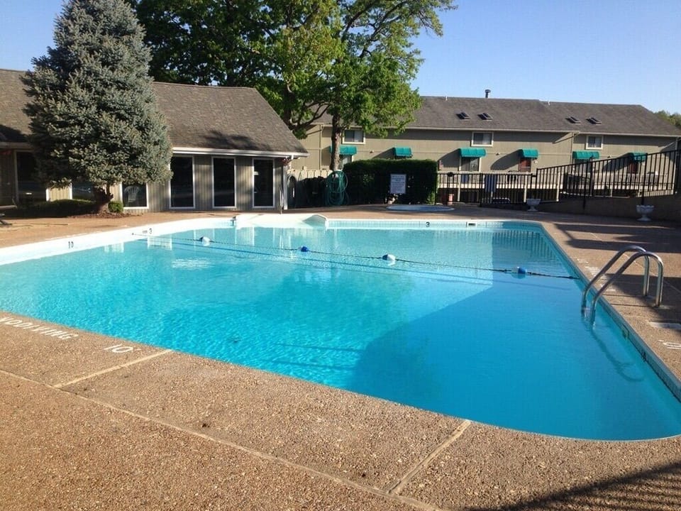Heated swimming pool at clubhouse. 