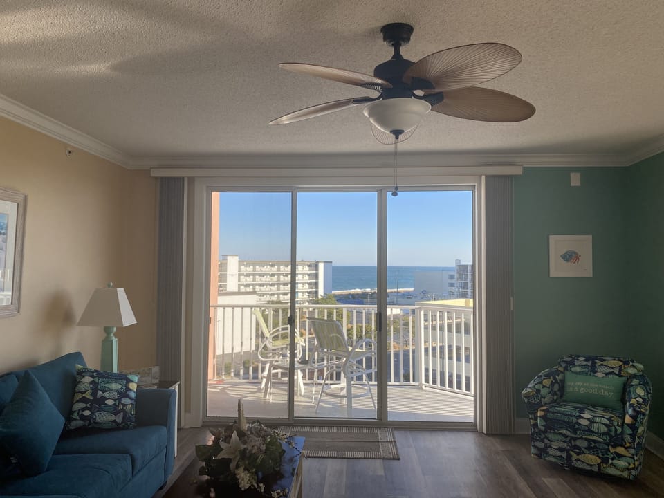 Ocean view from the kitchen sink.
